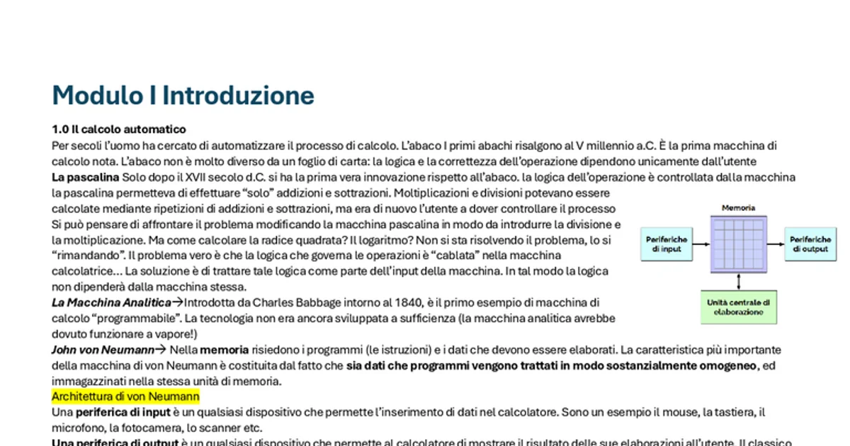 Modulo I Introduzione | Algor Library