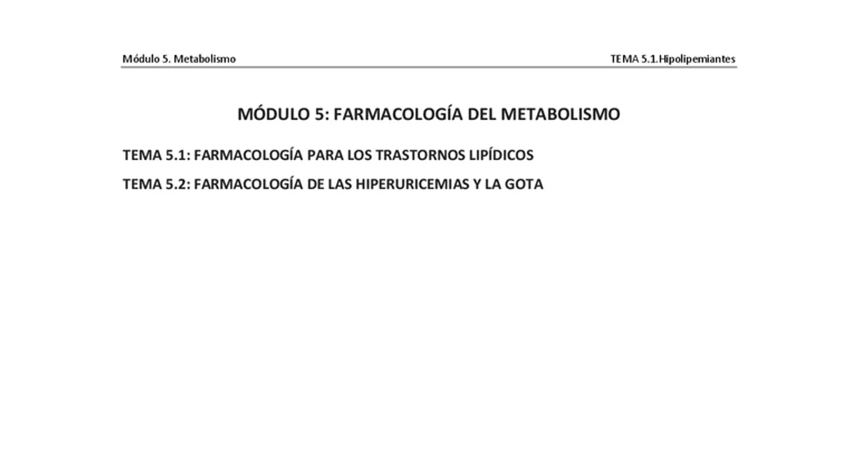 Farmacología del Metabolismo, UPSA | Algor Library
