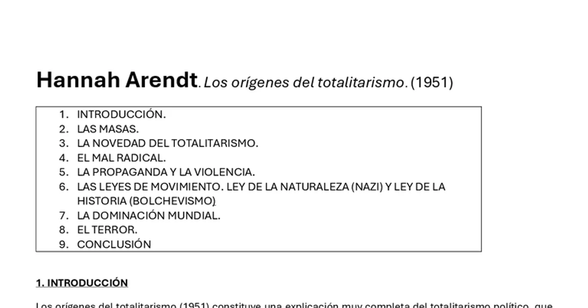 Hannah Arendt, Los orígenes del totalitarismo | Algor Library