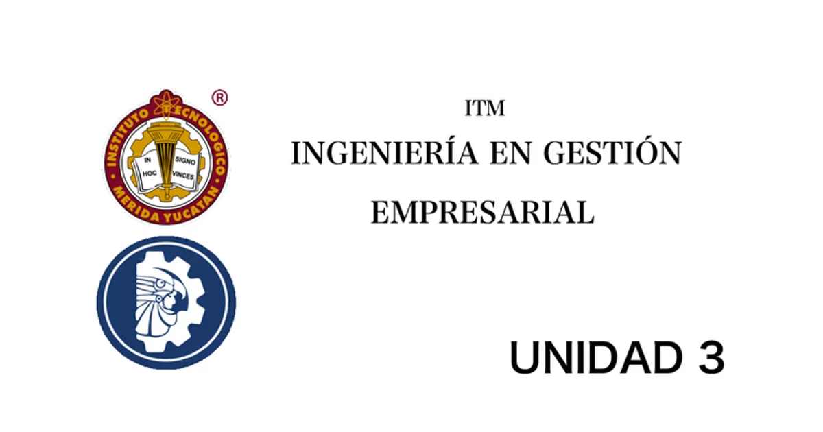Ingeniería en Gestión Empresarial, Itm | Algor Library