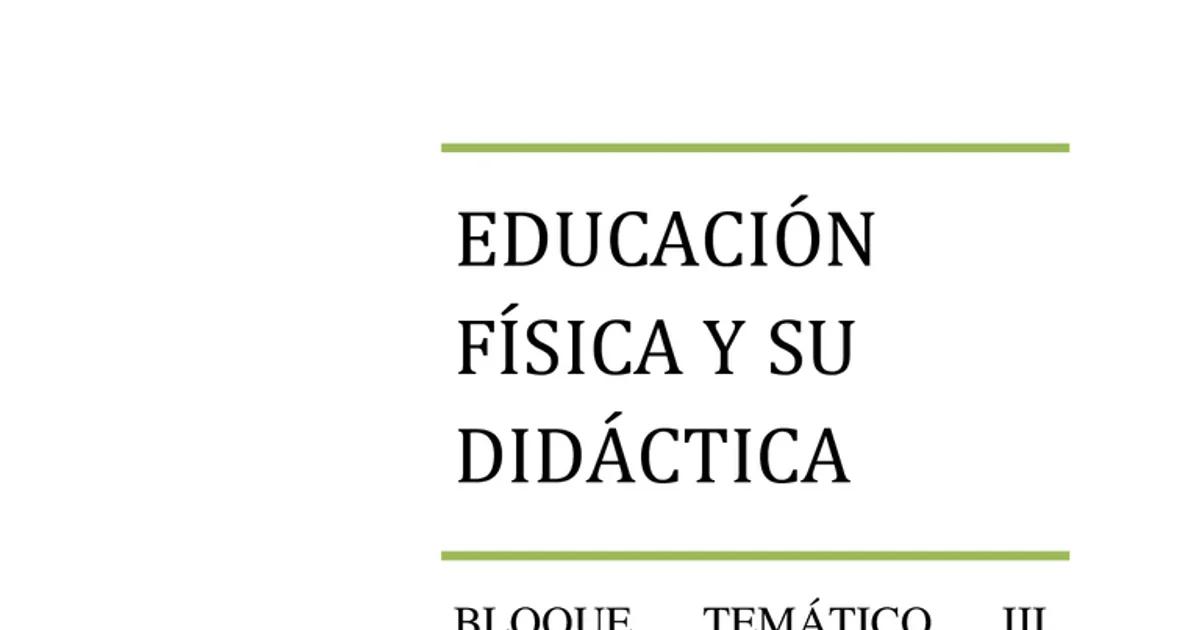 Educación Física y su Didáctica, UPSA | Algor Library