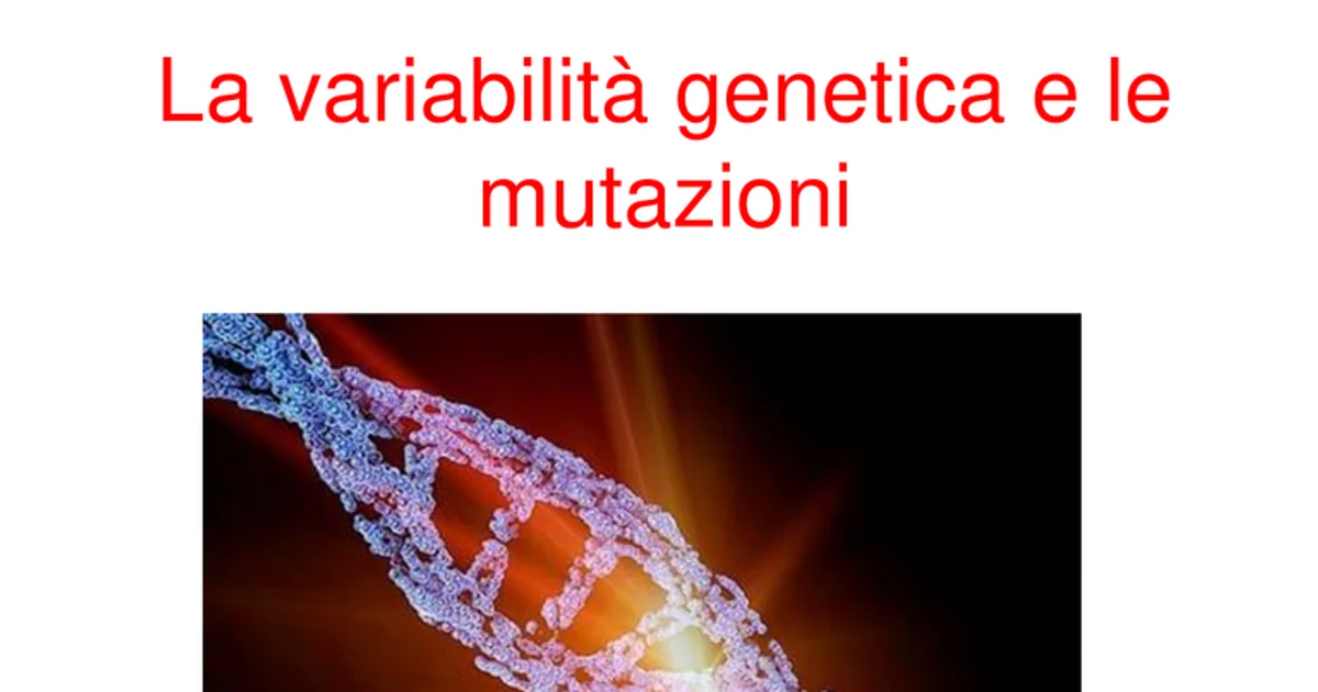 PPT - MUTAZIONE PowerPoint Presentation, free download - ID:3497328